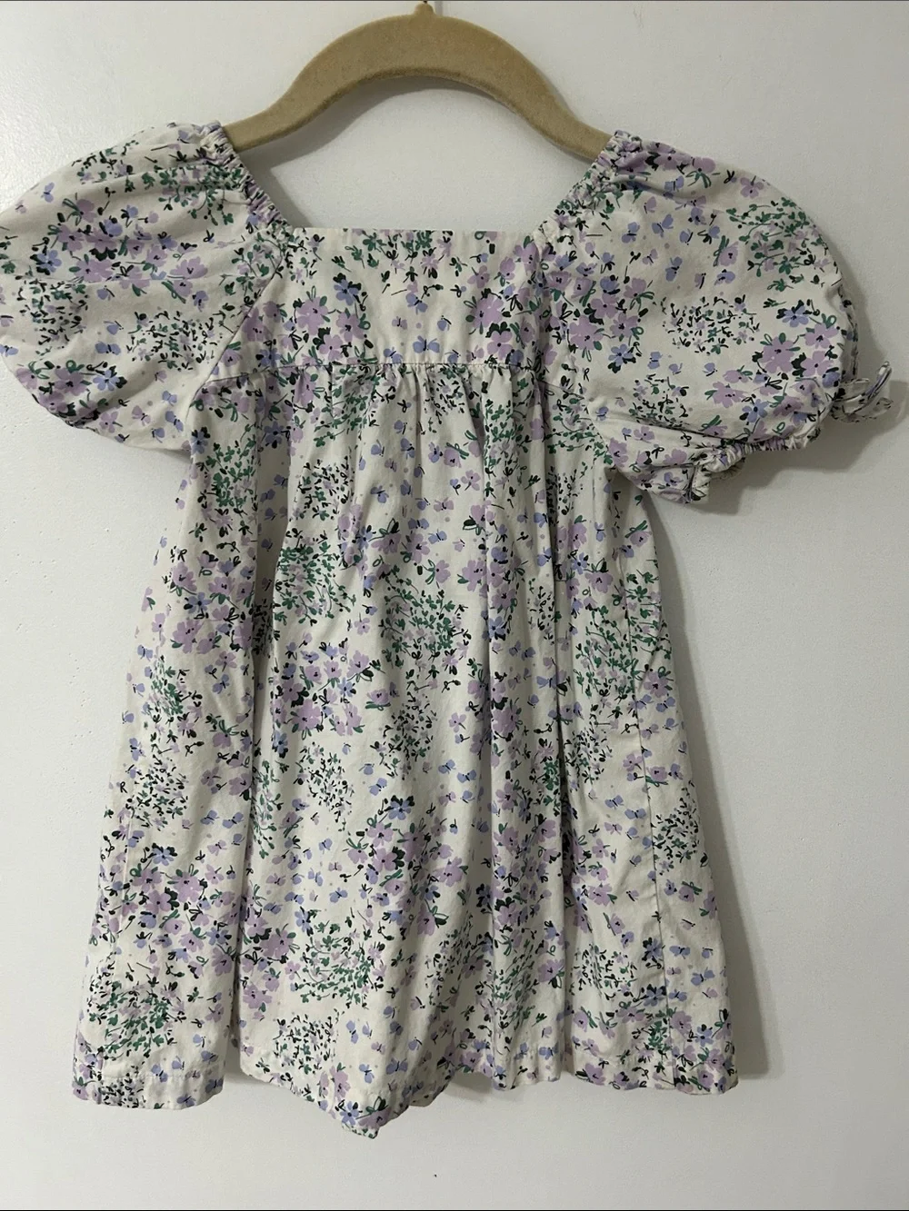 Crewcuts Girls Floral Puff-Sleeve Dress Size 3 Summer Playful Sweet Cottagecore